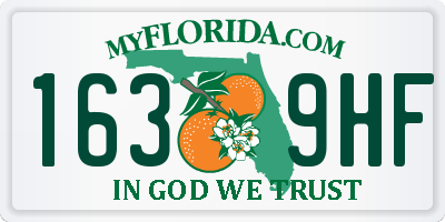 FL license plate 1639HF