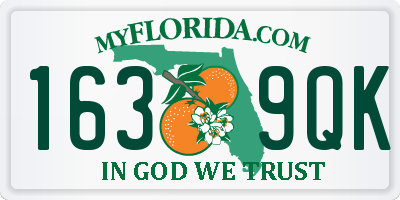 FL license plate 1639QK