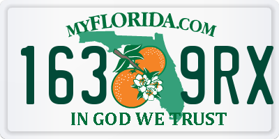 FL license plate 1639RX