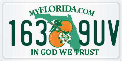 FL license plate 1639UV