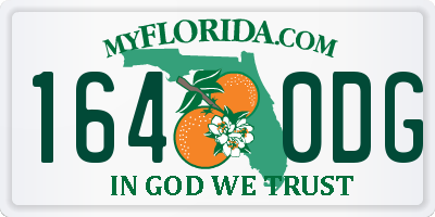 FL license plate 1640DG
