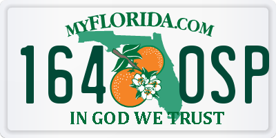 FL license plate 1640SP