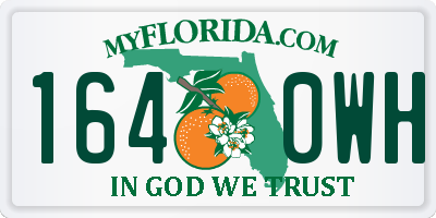 FL license plate 1640WH