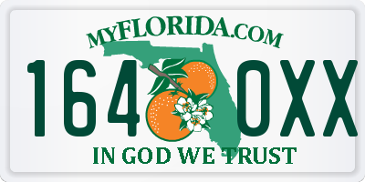 FL license plate 1640XX