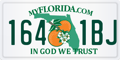 FL license plate 1641BJ
