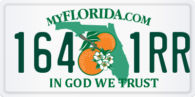 FL license plate 1641RR