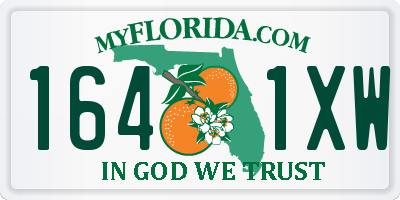 FL license plate 1641XW
