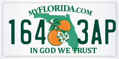 FL license plate 1643AP