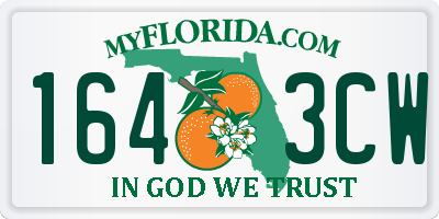 FL license plate 1643CW