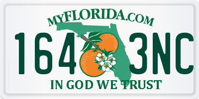 FL license plate 1643NC