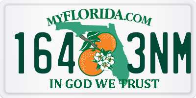 FL license plate 1643NM