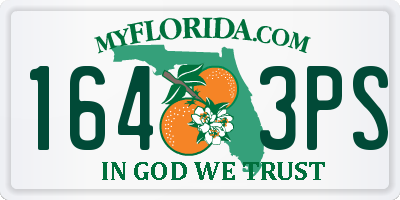 FL license plate 1643PS