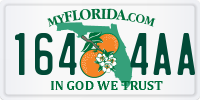 FL license plate 1644AA
