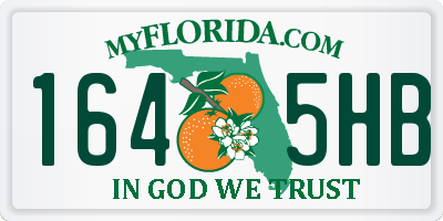 FL license plate 1645HB