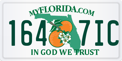 FL license plate 1647IC