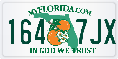 FL license plate 1647JX
