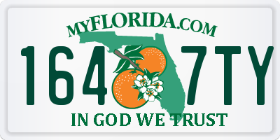 FL license plate 1647TY