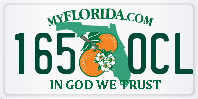 FL license plate 1650CL