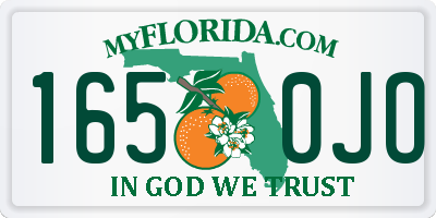 FL license plate 1650JO