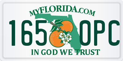 FL license plate 1650PC