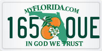 FL license plate 1650UE