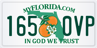 FL license plate 1650VP