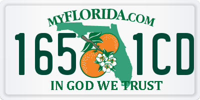 FL license plate 1651CD