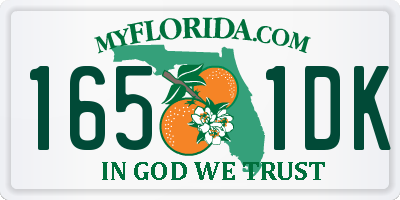 FL license plate 1651DK