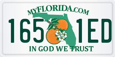 FL license plate 1651ED