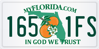 FL license plate 1651FS