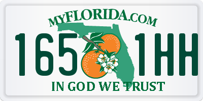 FL license plate 1651HH