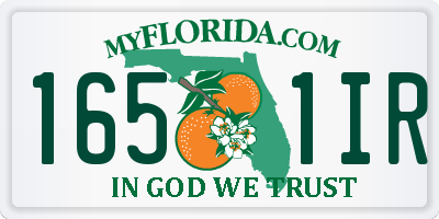 FL license plate 1651IR