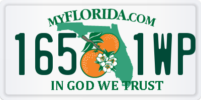 FL license plate 1651WP