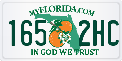 FL license plate 1652HC