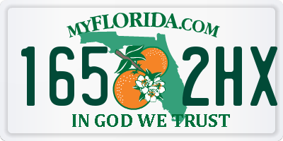 FL license plate 1652HX