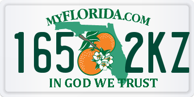FL license plate 1652KZ