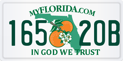 FL license plate 1652OB