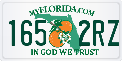 FL license plate 1652RZ