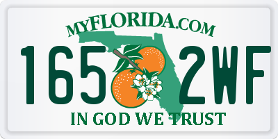 FL license plate 1652WF