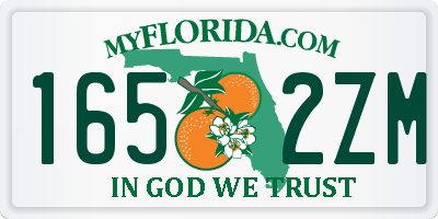 FL license plate 1652ZM