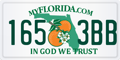 FL license plate 1653BB