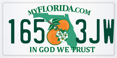 FL license plate 1653JW