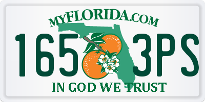 FL license plate 1653PS