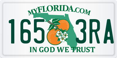 FL license plate 1653RA