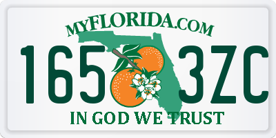 FL license plate 1653ZC
