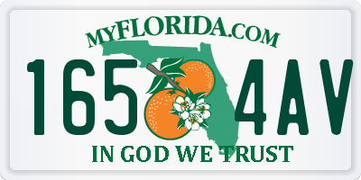 FL license plate 1654AV