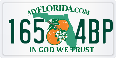 FL license plate 1654BP