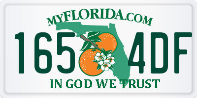 FL license plate 1654DF