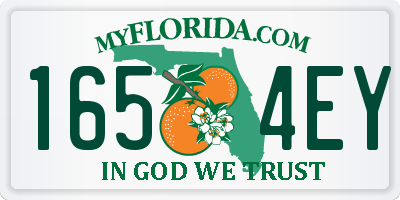 FL license plate 1654EY