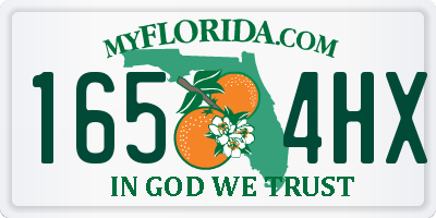 FL license plate 1654HX